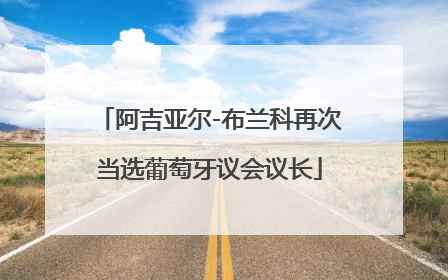 阿吉亚尔-布兰科再次当选葡萄牙议会议长