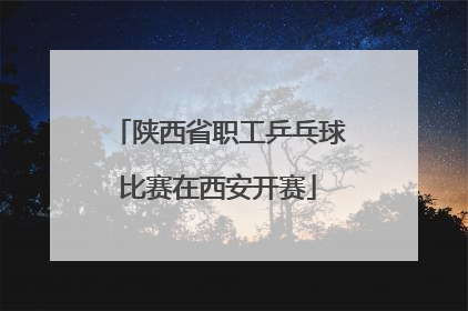 陕西省职工乒乓球比赛在西安开赛