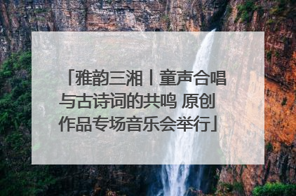 雅韵三湘丨童声合唱与古诗词的共鸣 原创作品专场音乐会举行