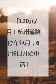 120元/月！杭州道路停车包月，6月6日开始申请