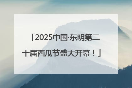 2025中国·东明第二十届西瓜节盛大开幕！