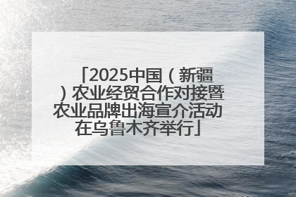 2025中国（新疆）农业经贸合作对接暨农业品牌出海宣介活动在乌鲁木齐举行