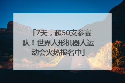 7天，超50支参赛队！世界人形机器人运动会火热报名中