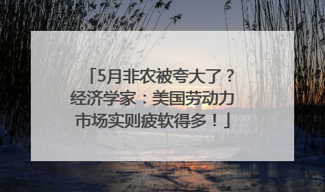 5月非农被夸大了？经济学家：美国劳动力市场实则疲软得多！