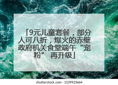 9元儿童套餐，部分人可八折，爆火的赤壁政府机关食堂端午“宠粉” 再升级