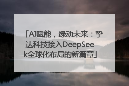 AI赋能，绿动未来：挚达科技接入DeepSeek全球化布局的新篇章