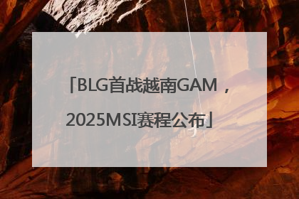 BLG首战越南GAM，2025MSI赛程公布